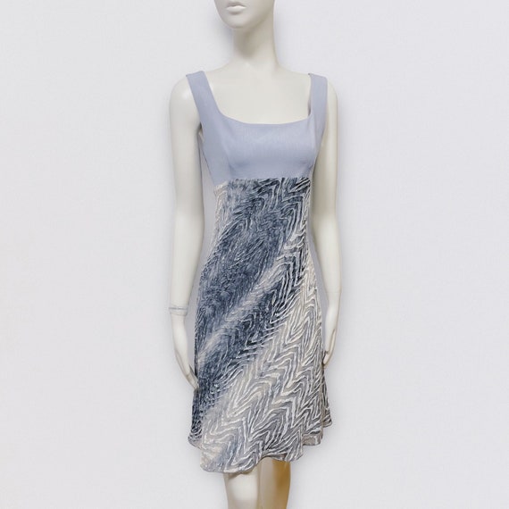 EMANUEL UNGARO Pale Blue Devore Velvet Dress Vintage 90s - Etsy Ireland