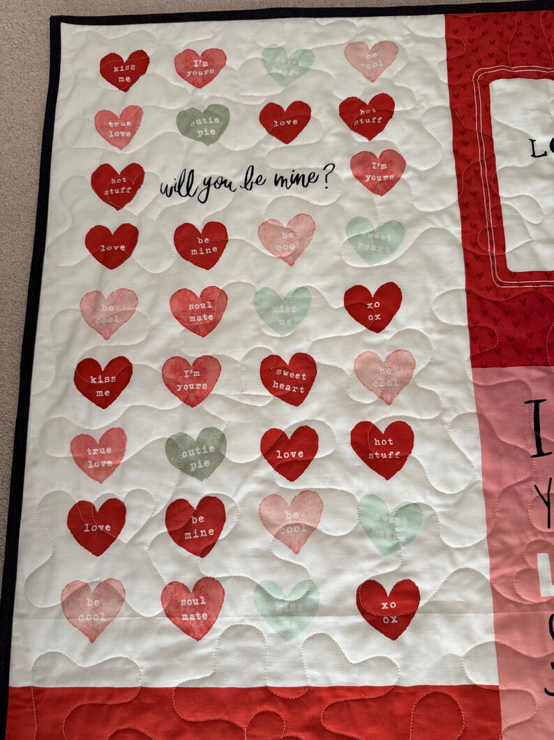 Be My Valentine Quilted Wall Hanging - Etsy
