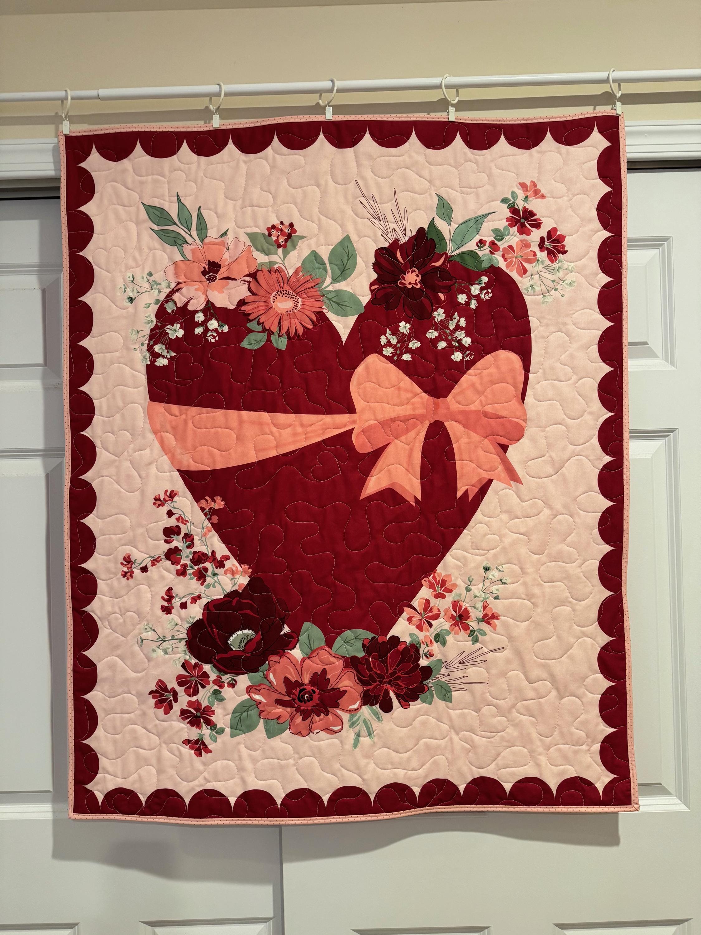 Valentine's Day Heart Quilted Wall Hanging - Etsy