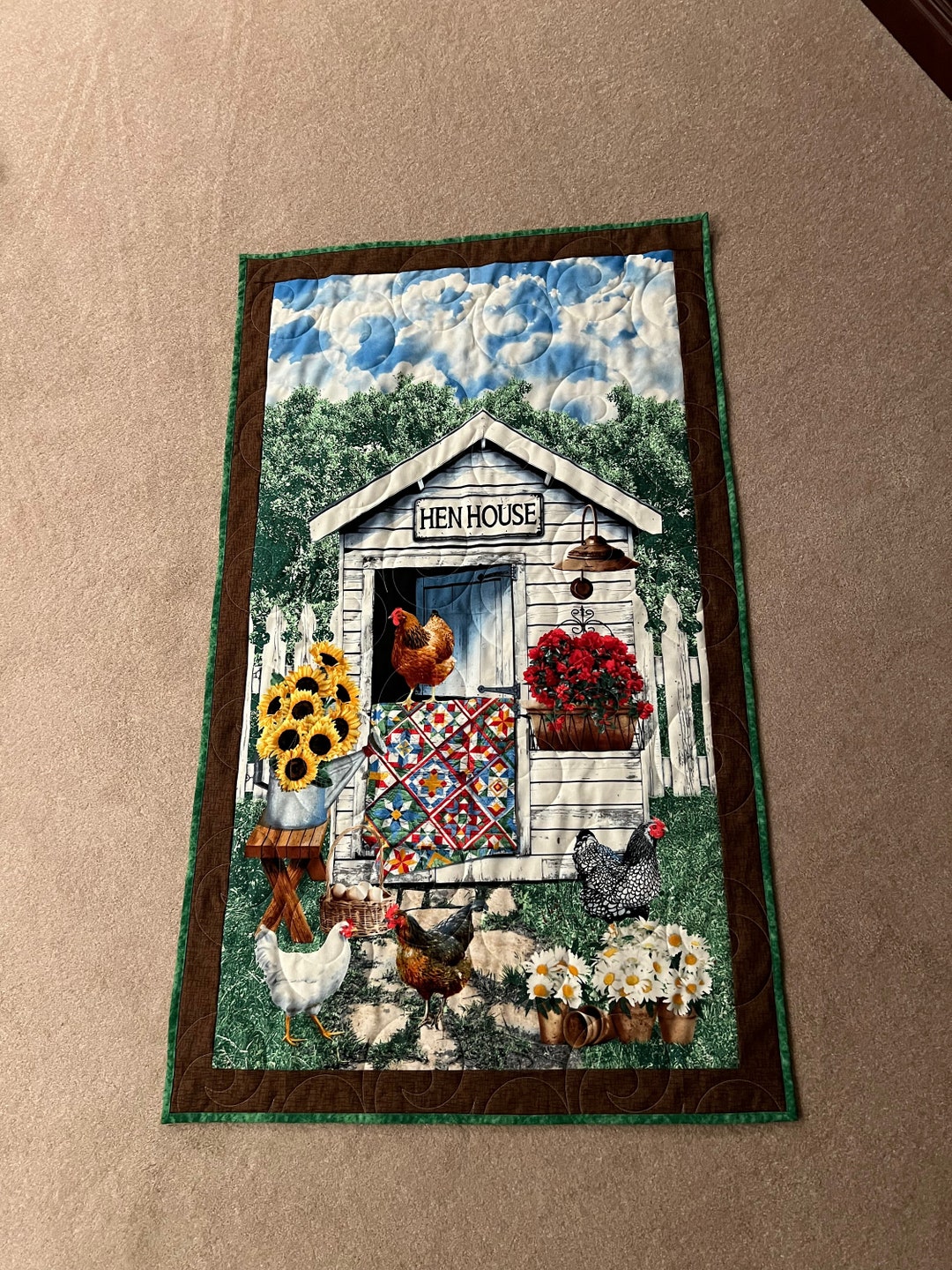 Hen House Quilted Wall Hanging - Etsy