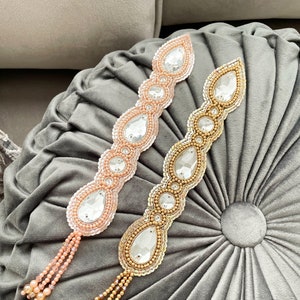1 Pc Button Patti Rhinstone Crystal Pearl Embellished  Decorative Tassel  Indian Fancy Dress Button, Craft Supplies Sewing