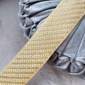 3 jardas de ouro bronze lantejoulas embelezado bordado vintage cachecol chapéu dupatta saree costura artesanato tecido de veludo acabamento em renda indiana