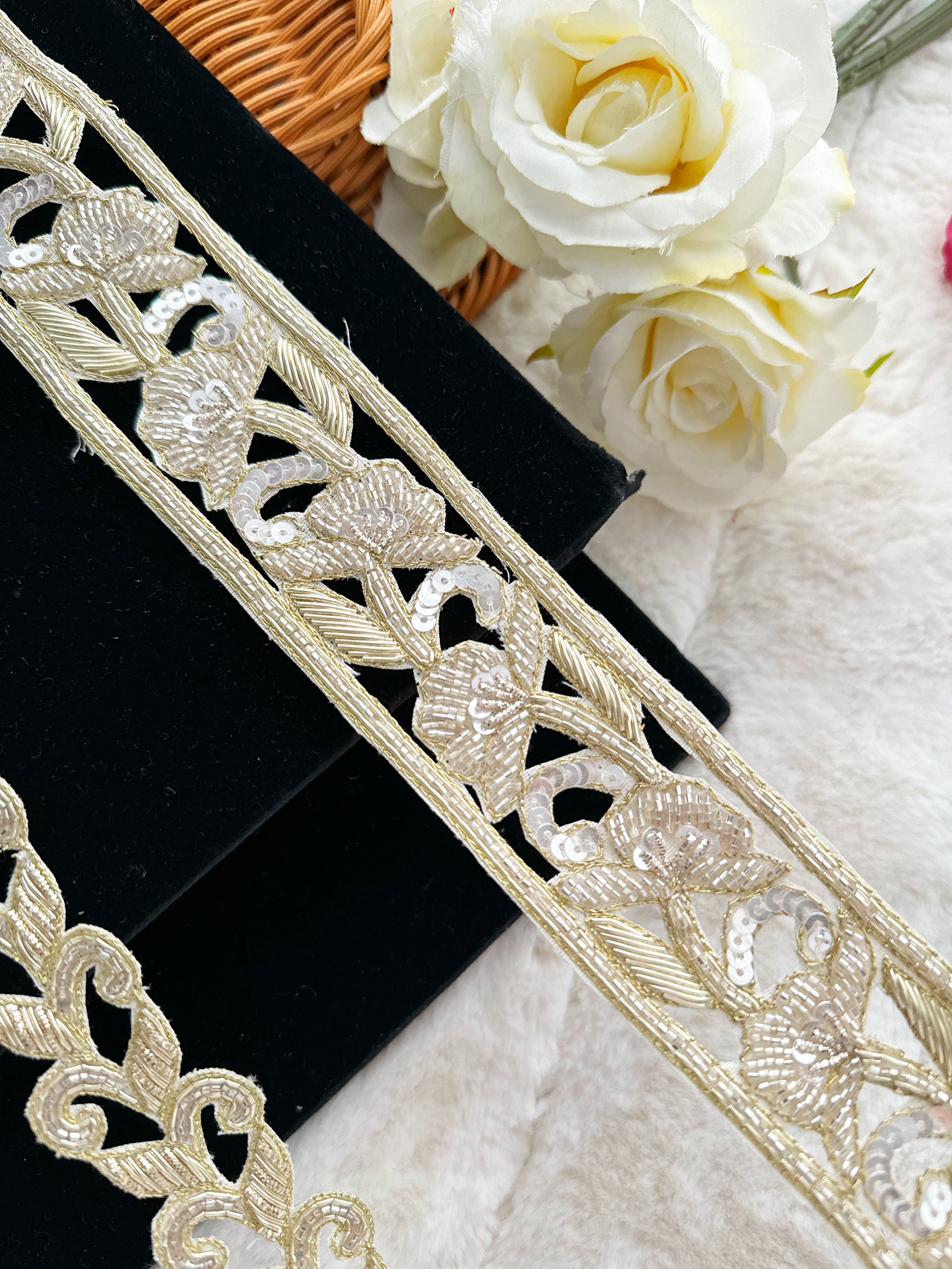 1 Yarda 10cm Ancho,Seda Leche,Vintage,Ribete Encaje,Bordado,Cinta Decorativa ,Cinta Encaje,Cinta Flores,para Costura,artesanía,lencería,Vestido Boda