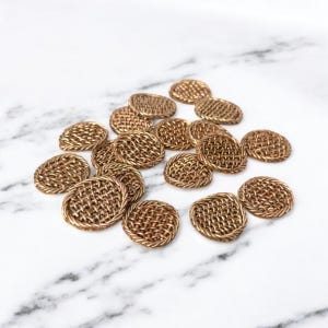 35 Pcs Indian Zari Embellished weaved Round Crafting sewing Handmade Embroidered Headband Patch Applique