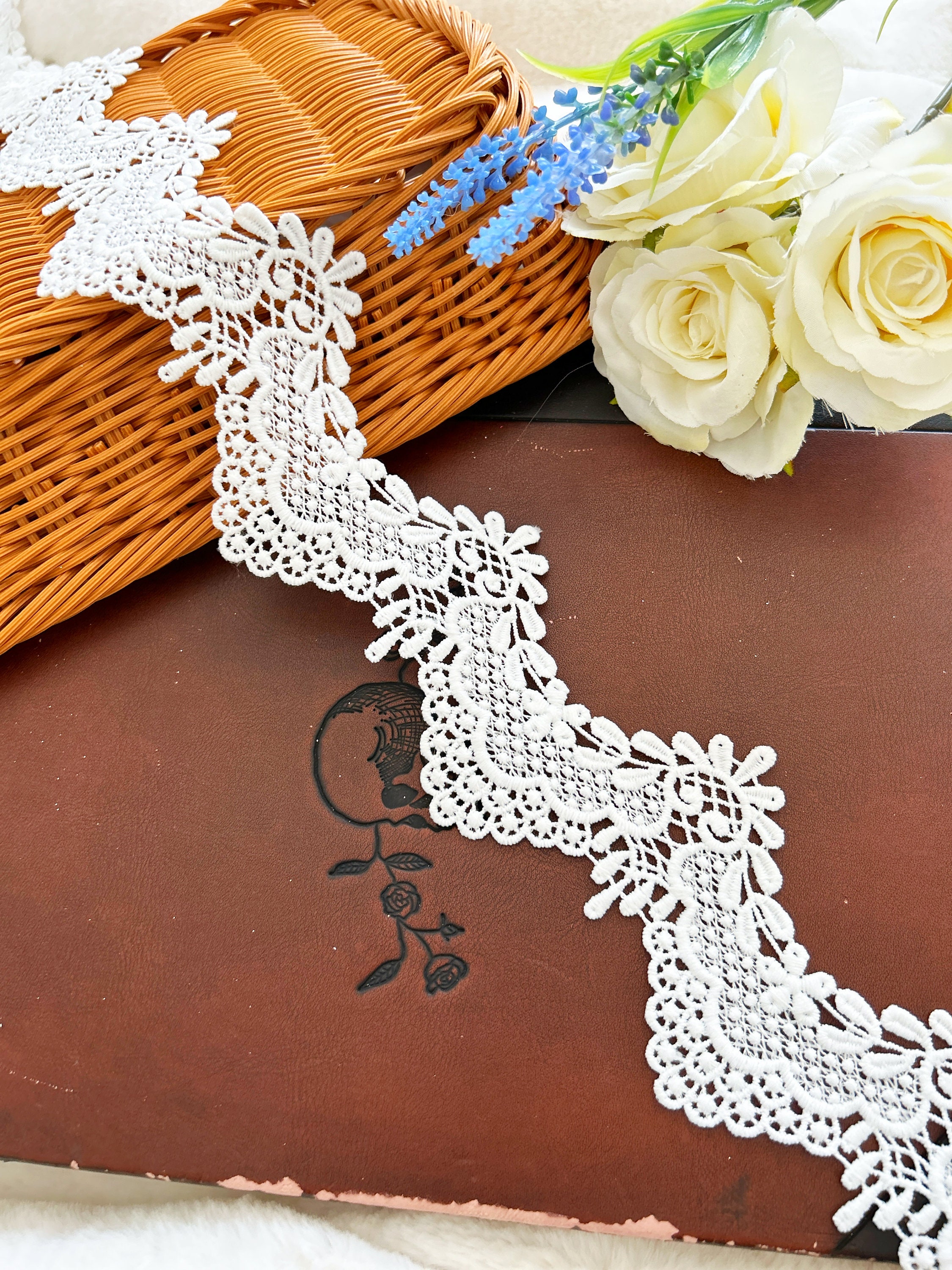 white pure cotton embroidery cloth edge lace accessories width 6cm DIY home  textile decorative fabric children's clothing lace - AliExpress