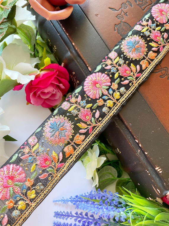 3 Meter Pearl Beaded Gold Thread Lace Trim - 1.5cm Wide Vintage Style Ribbon For Sewing & Crafts