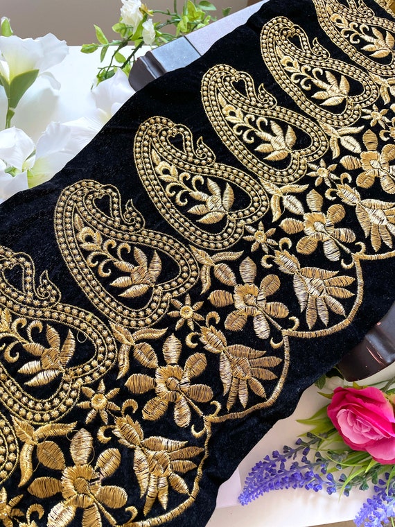 Black gold best sale lace fabric