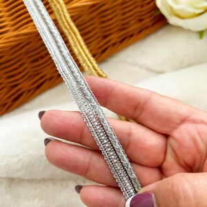 9 Yards Gold Zari Rope Piping Lace Scarf Dupatta Border Saree Sewing ...