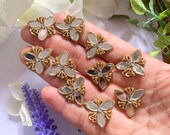 Triangle Zari Applique, Antique Gold, Rhinestone and Mirror Appliques ,Sewing Crafting, Beaded Appliques, Headband LM-vik-03r15d