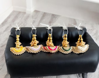 Name latkans , Indian weddings bride latkan, Indian saree name tassels, 2 piece