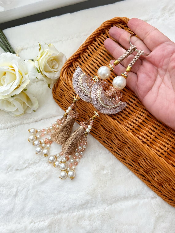 Rose gold pearls craft sale