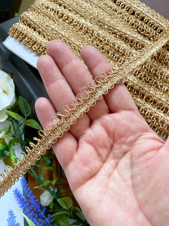 3 Yards Rose Gold Gota Zari Lace Trim Edge Finishing Indian