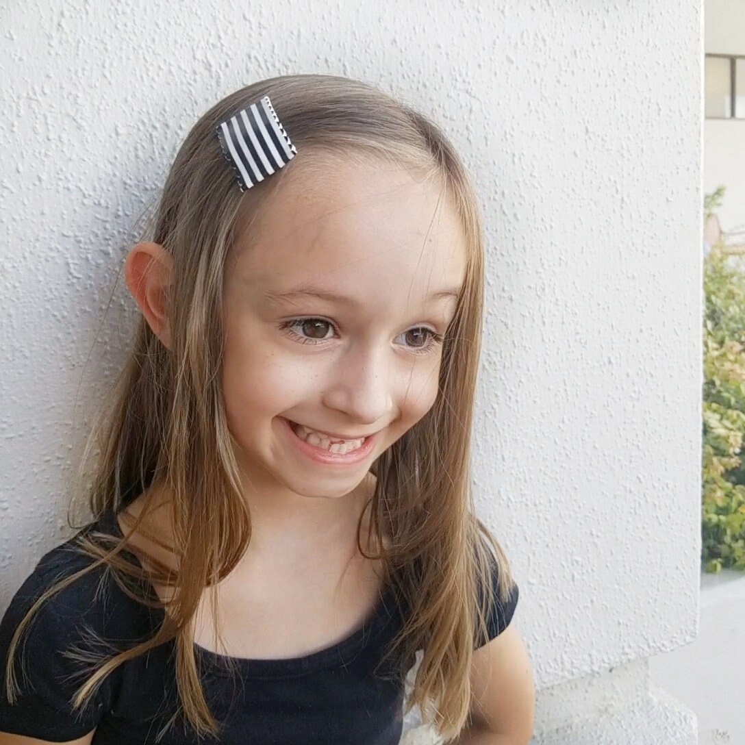 Snap Clips Faux Leather Clips Barrettes Faux Leather Etsy