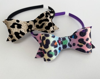 Bandeau imprimé animal, bandeau léopard, arc imprimé animal