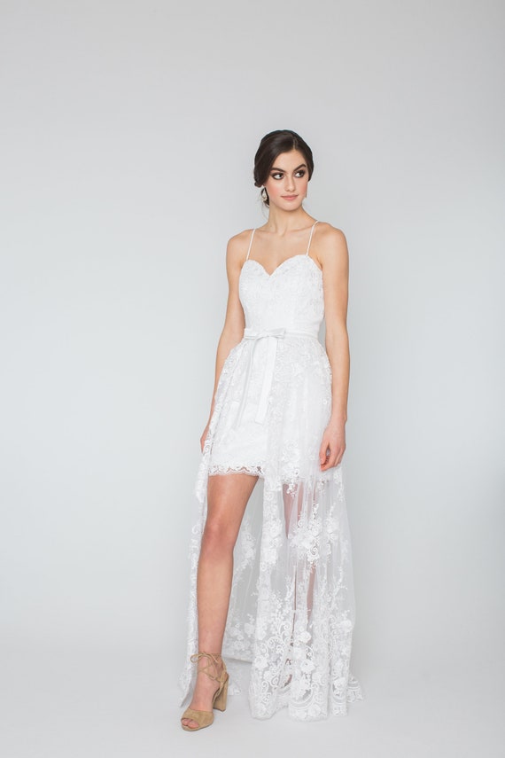 short wedding dress with cape