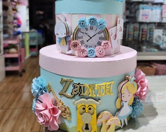 Alice cardboard cake