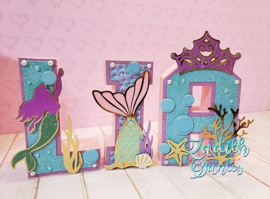 Mermaid Design for 3D Letter - Etsy