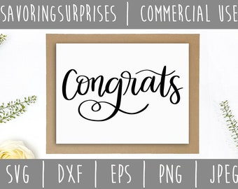 Congrats Digital Download / Instant Download / File Hand Lettering / Hand Lettering SVG / Celebrate / Congratulations svg / eps / png / jpeg