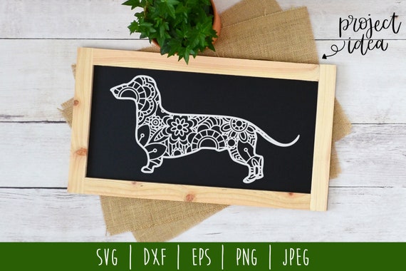 Download Dachshund Mandala Zentangle SVG / Dog Zentangle / Animal Dog | Etsy