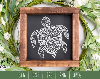 Turtle Mandala Zentangle SVG Cut File (Digital Download)