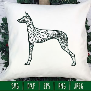 Doberman Mandala Zentangle SVG / Perro Zentangle / Animal Dog Cut File / Mandala SVG / Doberman Zentangle / Dog svg dxf png