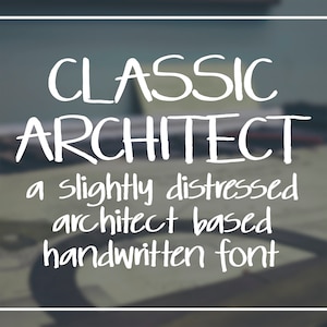 Klassische Architekt handgeschriebene Schrift / beunruhigt Schrift / Sans Serif-Schriftart / TTF-Datei / Hand beschrifteten Schrift / Hand geschrieben Schriftart / junge Schrift