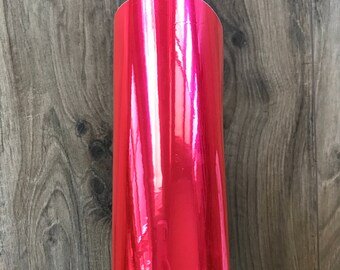 Pink Chrome Mirror Self-Adhesive Vinyl Wrap, Foil Finish