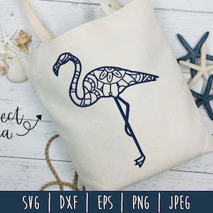 Flamingo Mandala Zentangle Digital Download / File Flamingo Clipart / Mandala SVG / Flower Vector / Zentangle svg dxf eps png jpeg