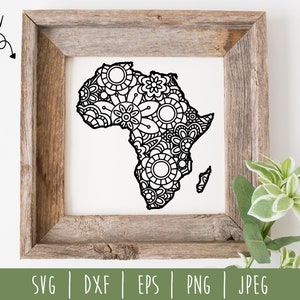 Africa Mandala Zentangle SVG Cut File (Digital Download)