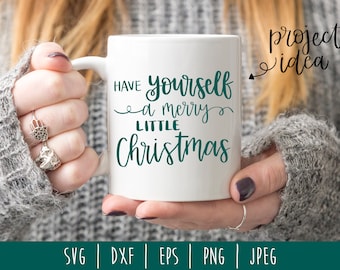 Have Yourself a Merry Little Christmas Digital Download / Instant Download Hand Lettered Quote Hand Lettering SVG Christmas svg eps png jpeg