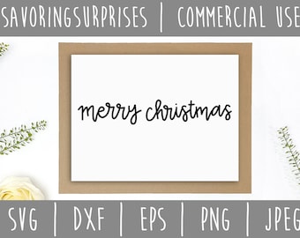 Joyeux Noël Digital Download / téléchargement immédiat à la main en lettres citation / main lettrage SVG / Noël svg / dxf / eps / png / jpeg