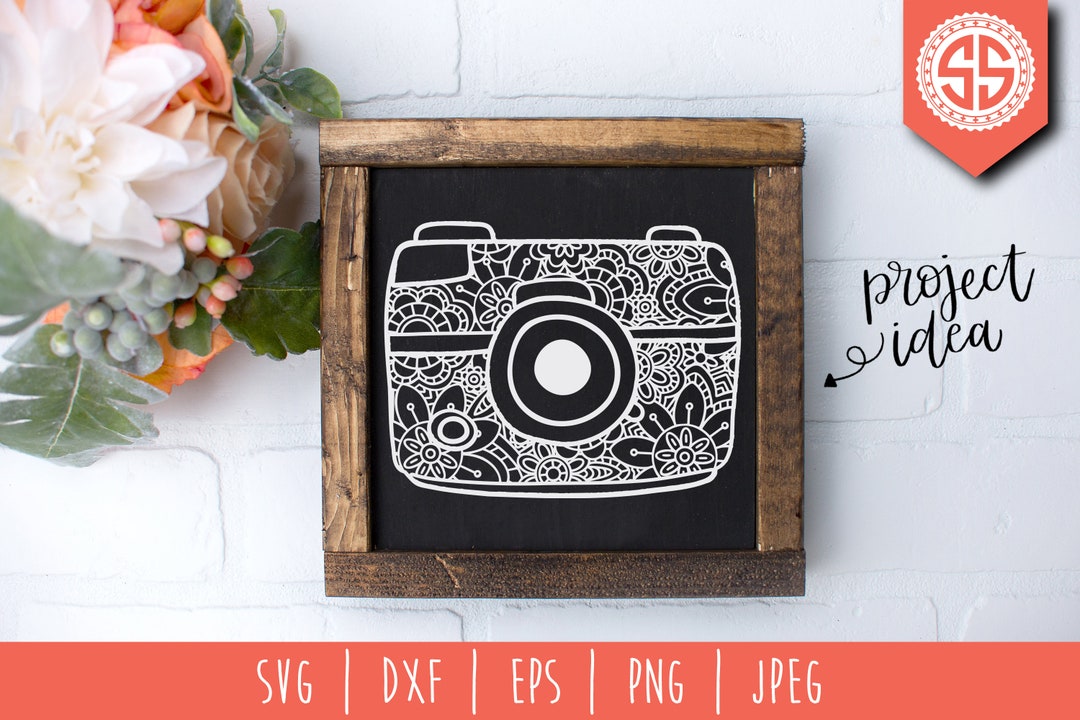 Camera Mandala Zentangle SVG Cut File (digital Download) - Etsy