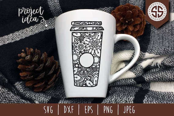 Download Coffee Mandala Zentangle SVG / Coffee Mug Zentangle / Coffee | Etsy