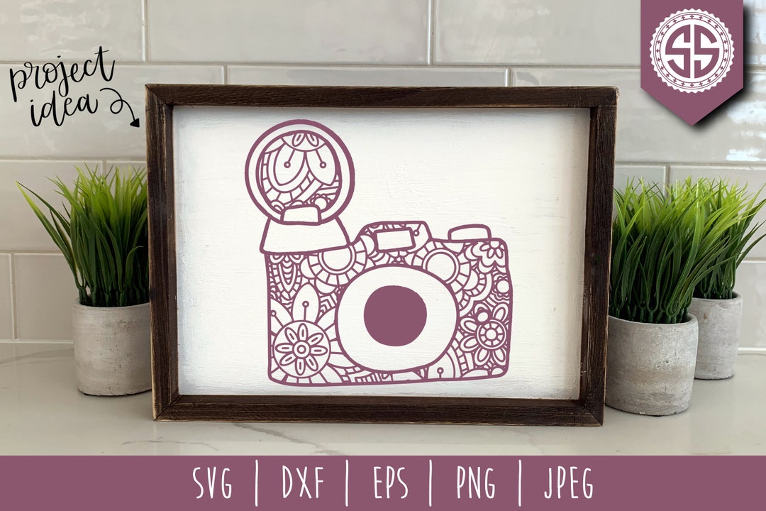 Camera Mandala Zentangle SVG Cut File (digital Download) - Etsy