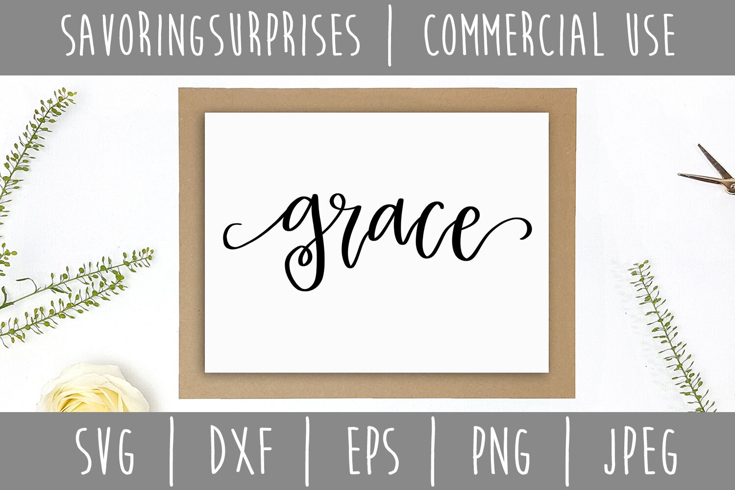 Grace Digital Download / Instant Download / File Hand Lettering / Hand ...