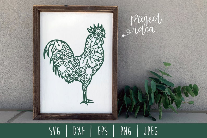 Download Rooster Mandala Zentangle SVG / Farm Zentangle / Animal ...