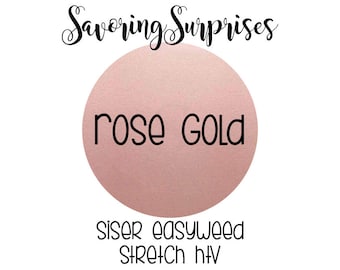 Rose Gold HTV / Siser Stretch HTV / Rose Gold / Rose Gold Siser / Rose Gold Vinyl / Siser Stretch / Heat Transfer Vinyl