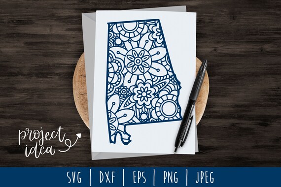 Download Alabama State Mandala Zentangle Svg United States Mandala Etsy