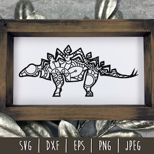 Dinosaur Mandala Zentangle SVG / Boy Dinosaur Zentangle / Dino Cut File / Mandala SVG / Dinosaur Zentangle / Dinosaur svg dxf png