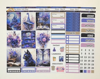 Witchy Planner Sticker Kit: Fall Weekly Stickers