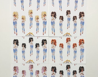 Coffee Girl Planner Stickers, Fashion Stickers