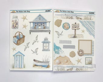 Coastal Beach Planner Stickers: B6 Journaling Stickers