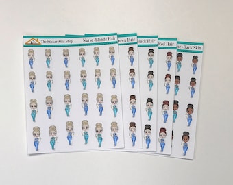 Nurse Character Planner Stickers: On Call, Nursing School