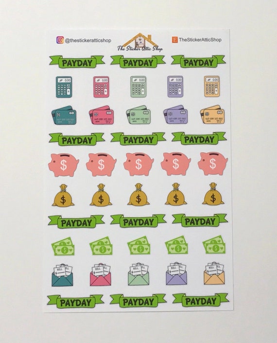 Budget Planner Stickers Budget Stickers Combo Sheet Finance Etsy