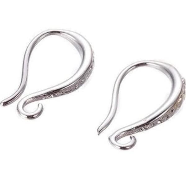 Bulk Sterling Silver Ear Hooks – Heavy Gauge Earwires, Bead End Earring Findings