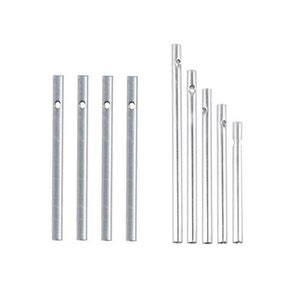 Set 4 DIY Wind Chime Tubes Rods Pipes 3 Silver Metal Hollow Wind Chime Replacement Parts Repair Kit Make Your Own Windchimes Supplies image 1