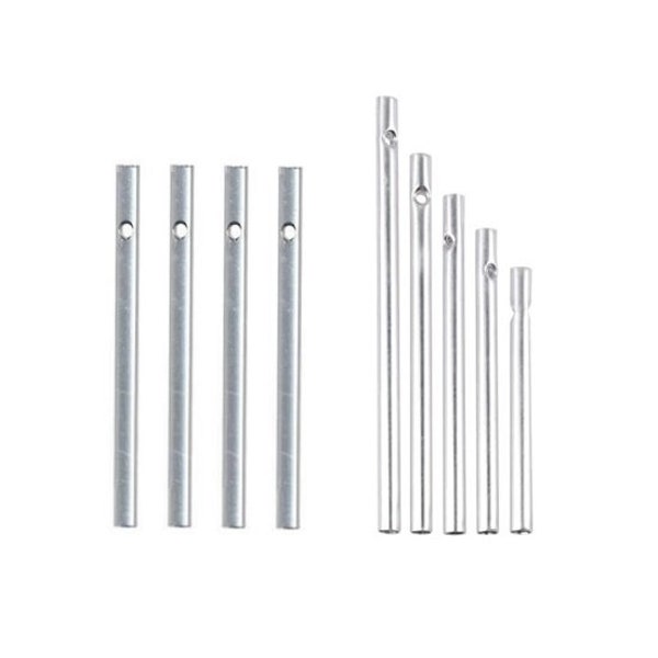 Set 4 DIY Wind Chime Tubes Rods Pipes ~ 3" Silver Metal Hollow Wind Chime Replacement Parts Repair Kit ~ Make Your Own Windchimes Supplies