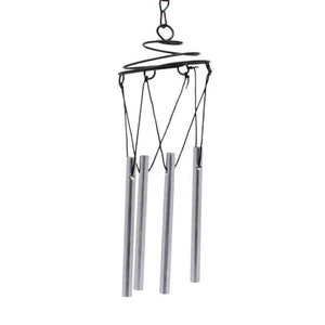 Set 4 DIY Wind Chime Tubes Rods Pipes 3 Silver Metal Hollow Wind Chime Replacement Parts Repair Kit Make Your Own Windchimes Supplies image 6