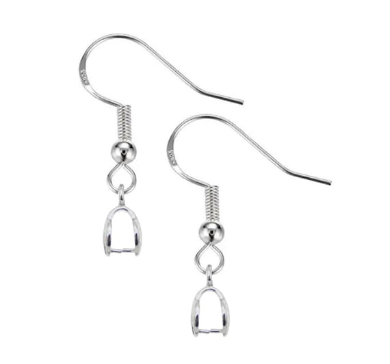 100 PCS Earring Hooks, 925 Sterling Silver Hypoallergenic Earring