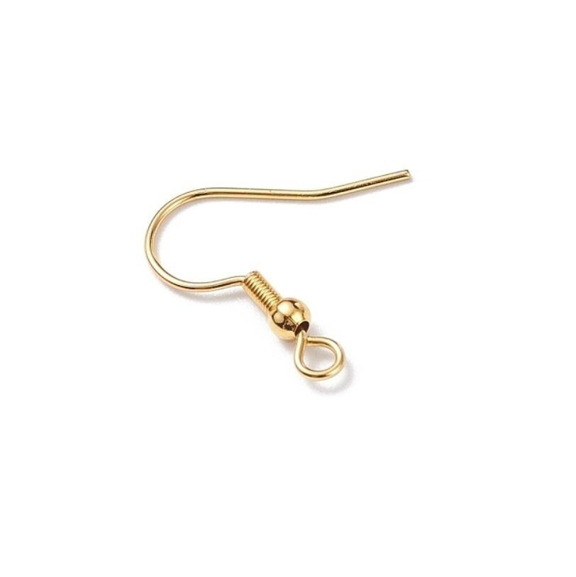 Ear wire, stainless steel, 12.5mm fishhook with perpendicular open